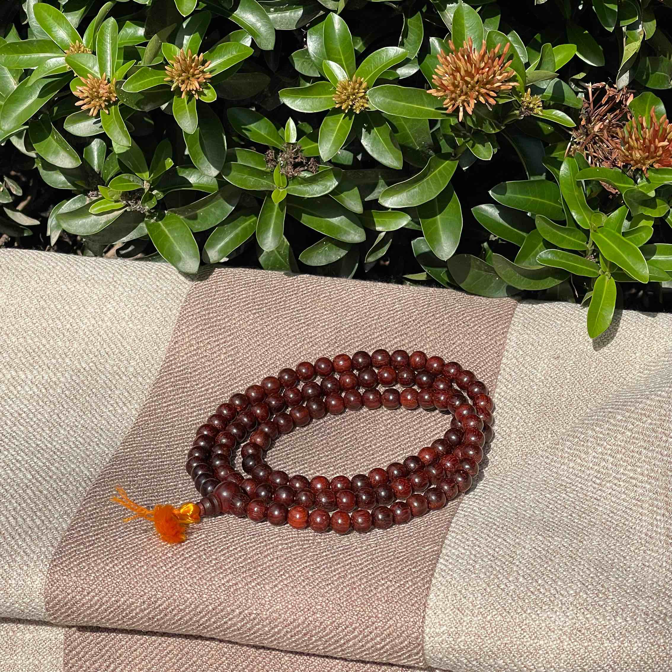 印度紅檀念珠 India Red Sandalwood Prayer Beads 大 原珠1