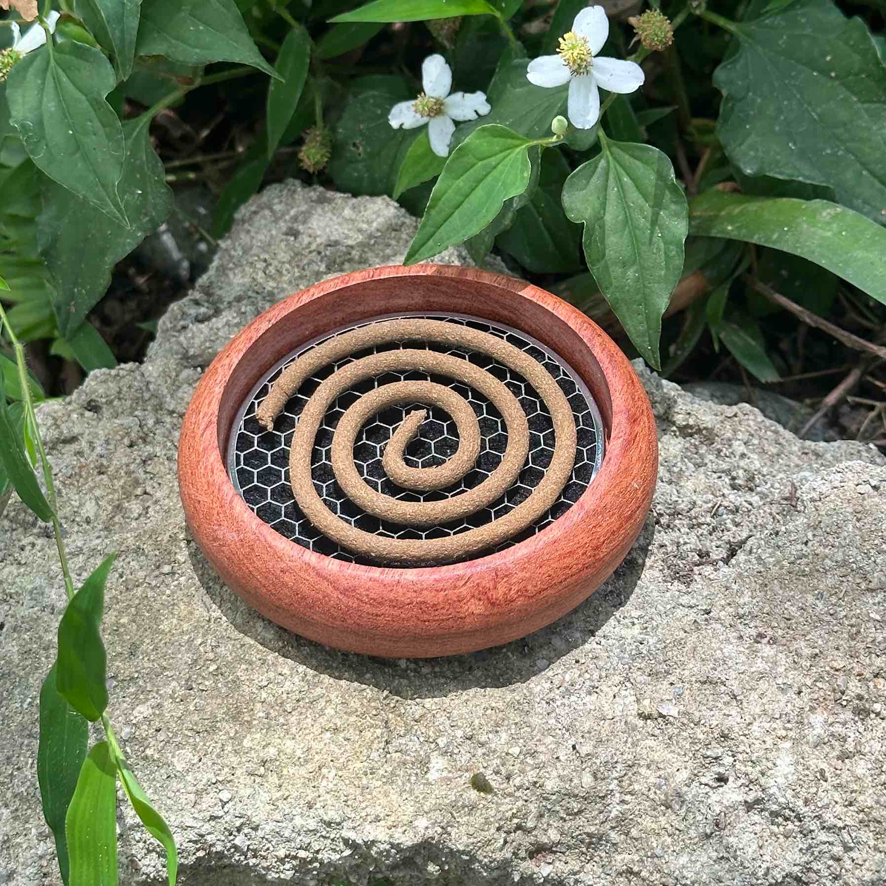花梨木 四小時室內手掌環香爐 Rosewood Palmlike Incense-Coil Burner