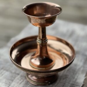 【印務紅銅 藏式護法杯】 (中件一組 ) Serkyem （Golden Drink) offering set, Dharma-protectors cup  made from copper