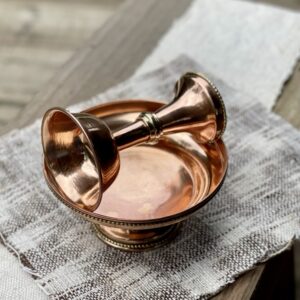 【印務紅銅 藏式護法杯】 (中件一組 ) Serkyem （Golden Drink) offering set, Dharma-protectors cup  made from copper