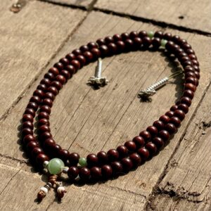 【印度紅檀 – 手串獨具款 6mm念珠】Authentic Indian Red Sandalwood Mala – Unique Taiwan Hand-Strung