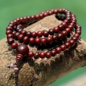 【印度紅檀 – 精勤流暢款108念珠 4mm, 6mm】大量累積持誦Authentic Indian Red Sandalwood 108 Mala – For Intensive Recitation