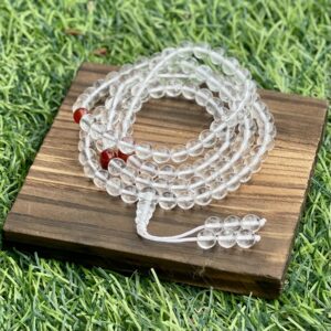 【白水晶念珠 White Crystal Mala】 白晶珠  6mm (108pcs)